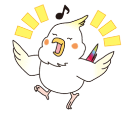 A stylish parakeet nanaironanako sticker #1025954