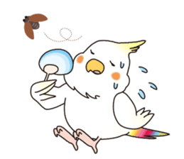 A stylish parakeet nanaironanako sticker #1025962
