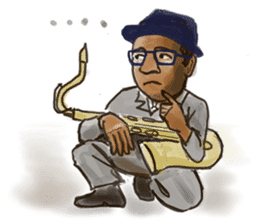 Daily life of jazzmen sticker #1027682