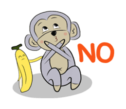 Little Monkey & Banana Girl sticker #1028794