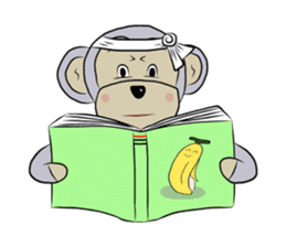 Little Monkey & Banana Girl sticker #1028815