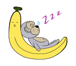 Little Monkey & Banana Girl sticker #1028823