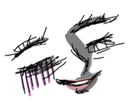 MANGA facial sticker (KAORUKO) sticker #1030286