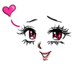 MANGA facial sticker (KAORUKO) sticker #1030289