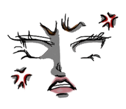 MANGA facial sticker (KAORUKO) sticker #1030294