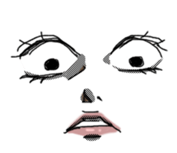 MANGA facial sticker (KAORUKO) sticker #1030301