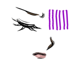 MANGA facial sticker (KAORUKO) sticker #1030302