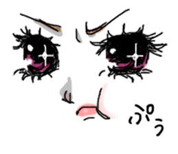 MANGA facial sticker (KAORUKO) sticker #1030309