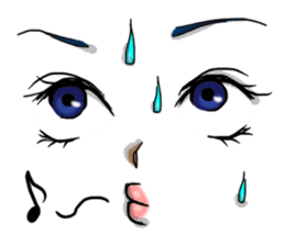 MANGA facial sticker (KAORUKO) sticker #1030310