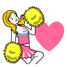 Cute cheerleader sticker #1030756