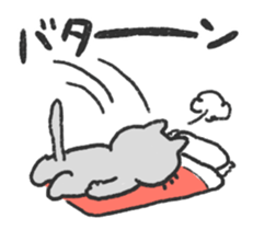 very very sleepy cat sticker #1031936