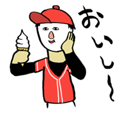 Face powder baseball sticker #1032765