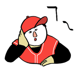 Face powder baseball sticker #1032792