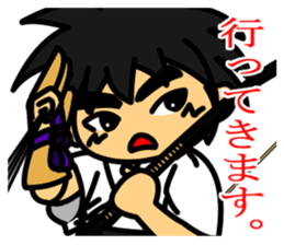 Japanese archery boy sticker #1033008