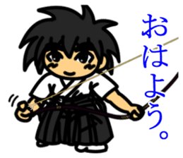 Japanese archery boy sticker #1033030