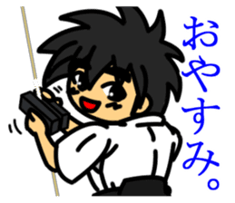 Japanese archery boy sticker #1033031
