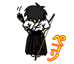 Japanese archery boy sticker #1033038