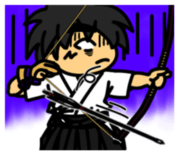 Japanese archery boy sticker #1033039