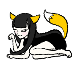 Fox girl & Raccoon dog girl sticker #1034779