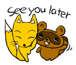 Fox girl & Raccoon dog girl sticker #1034799