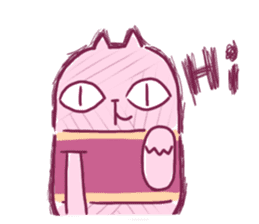 Yarn cat Mi-yarn sticker #1034884