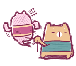 Yarn cat Mi-yarn sticker #1034912