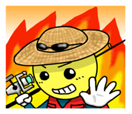 STICKER OF FISHING BOY sticker #1035080