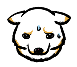 white shiba inu sticker english version sticker #1035083