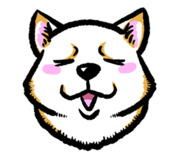 white shiba inu sticker english version sticker #1035084