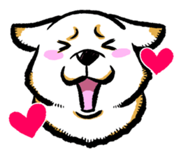 white shiba inu sticker english version sticker #1035088