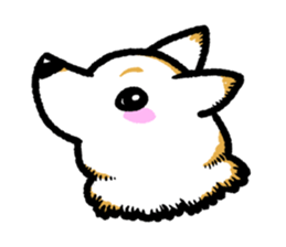 white shiba inu sticker english version sticker #1035091