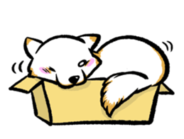 white shiba inu sticker english version sticker #1035101