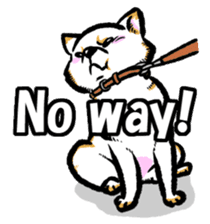 white shiba inu sticker english version sticker #1035119