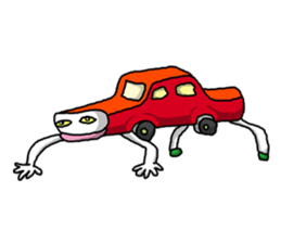 Red Car sticker #1035798