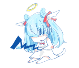 Pillow and cat Yumeko. sticker #1036284