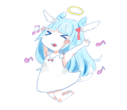 Pillow and cat Yumeko. sticker #1036286