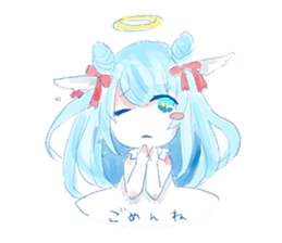 Pillow and cat Yumeko. sticker #1036287