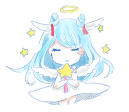 Pillow and cat Yumeko. sticker #1036293