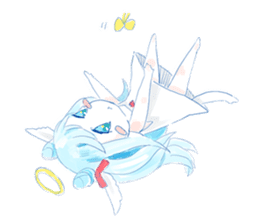 Pillow and cat Yumeko. sticker #1036297