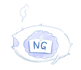 Pillow and cat Yumeko. sticker #1036298