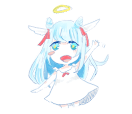 Pillow and cat Yumeko. sticker #1036300