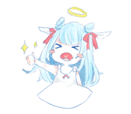 Pillow and cat Yumeko. sticker #1036312