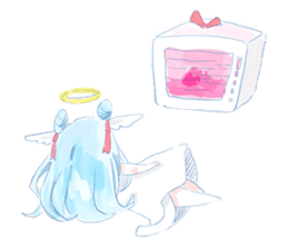 Pillow and cat Yumeko. sticker #1036314