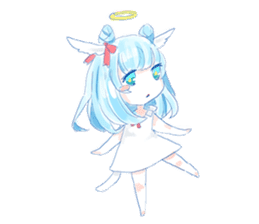 Pillow and cat Yumeko. sticker #1036318