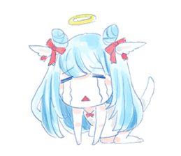 Pillow and cat Yumeko. sticker #1036320