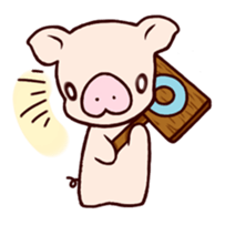 Fuzz piggy sticker #1037367