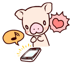 Fuzz piggy sticker #1037371