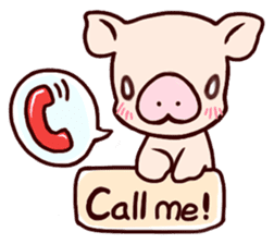 Fuzz piggy sticker #1037375