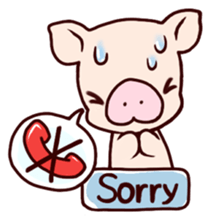 Fuzz piggy sticker #1037376