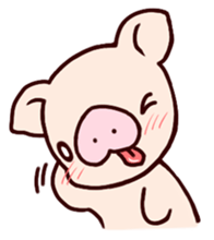 Fuzz piggy sticker #1037377